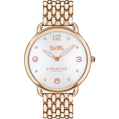 Coach Delancey Slim Diamond Bracelet Watch, 37Mm