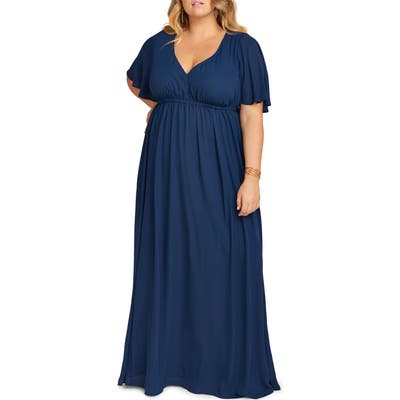 Plus Size Show Me Your Mumu Emily Evening Dress, Blue