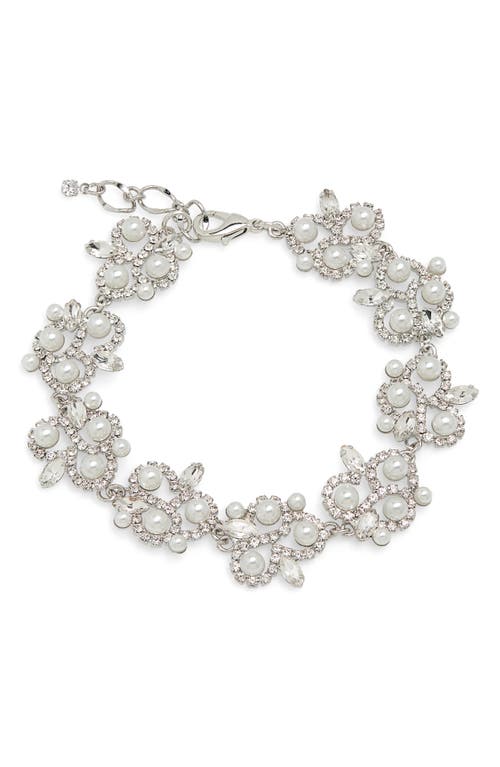 Crystal & Imitation Pearl Bracelet