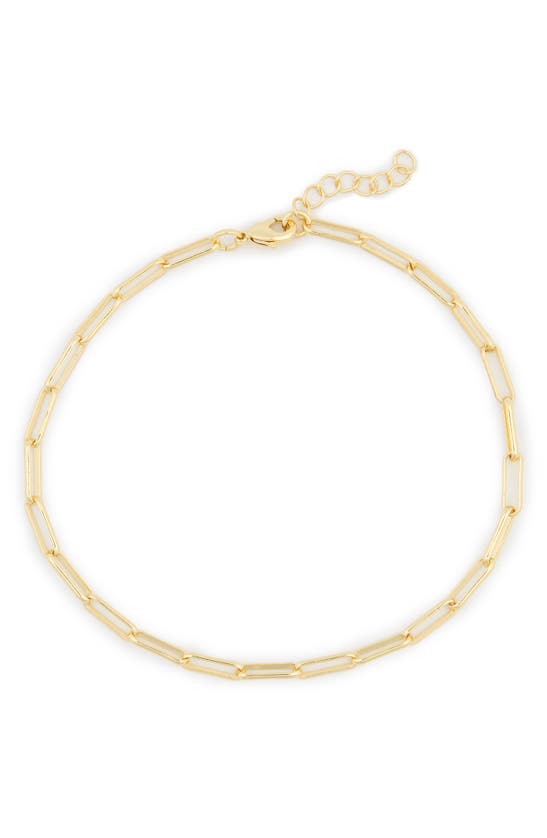 Shop Nordstrom Rack Paperclip Chain Anklet In Gold