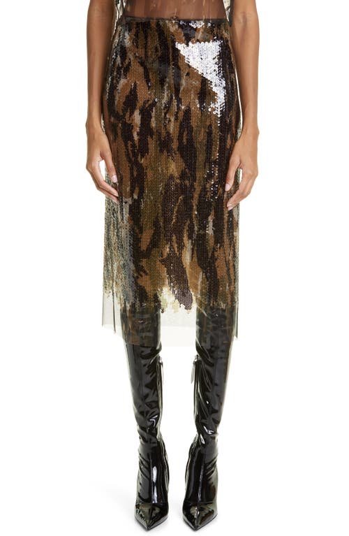 Dion Lee Camo Sequin Skirt in Classic at Nordstrom, Size 6 Us