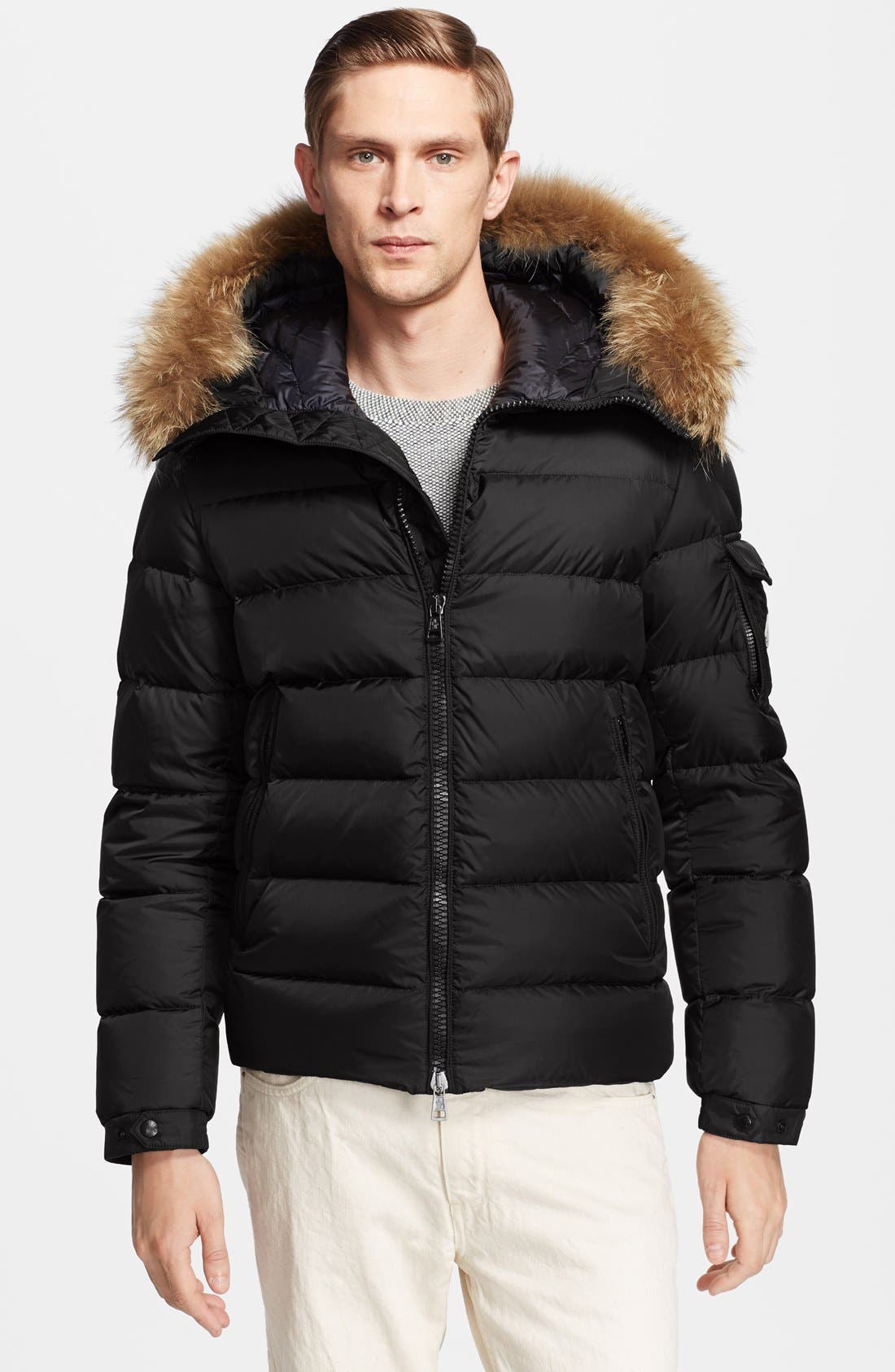 Moncler 'Byron' Down Jacket with Fur 