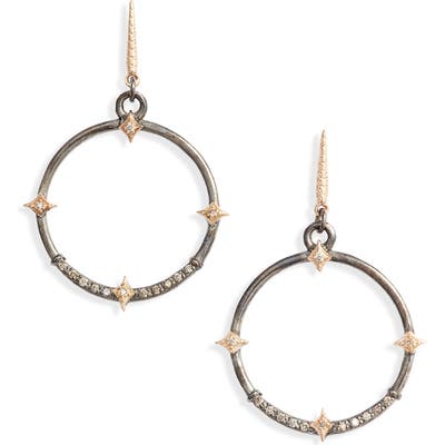 Armenta New World Diamond Hoop Drop Earrings