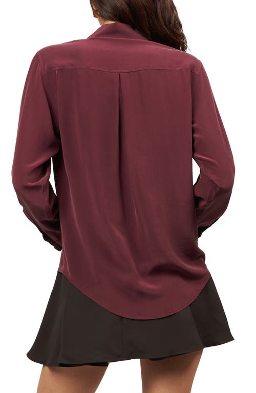 Shop Equipment Essential Silk Button-up Shirt In Wine Tasting