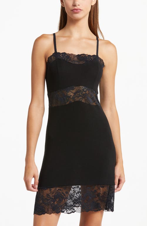 Honeydew Intimates Moonchild Lace Inset Chemise Black at Nordstrom,