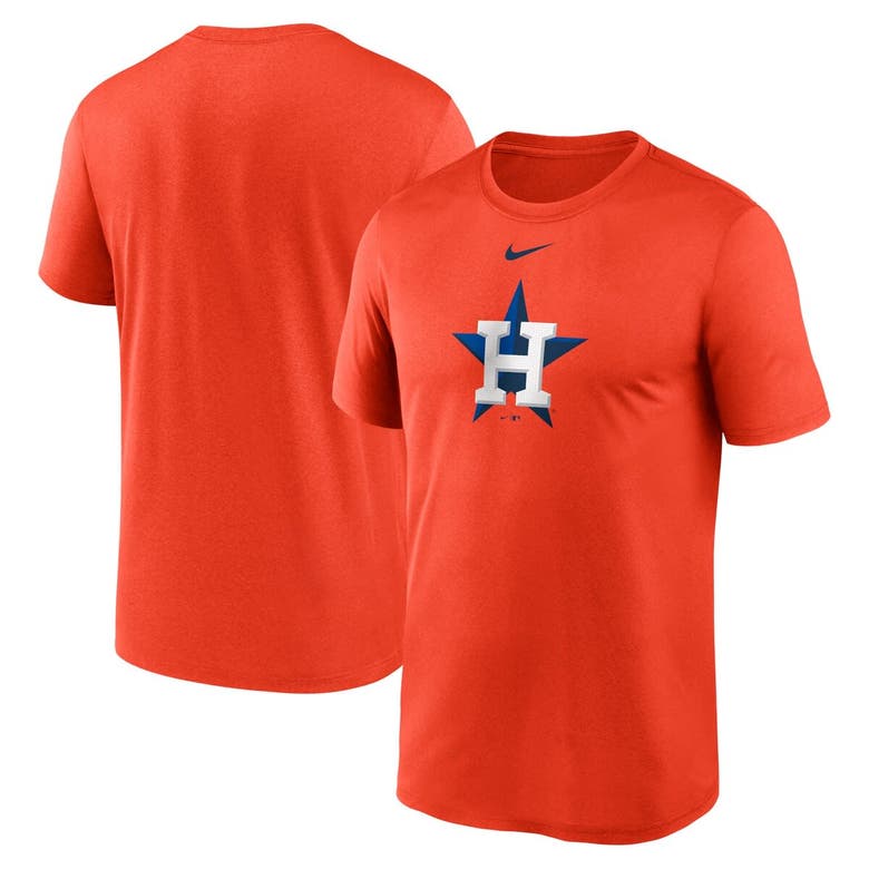 Shop Nike Orange Houston Astros Legend Fuse Large Logo Performance T-shirt