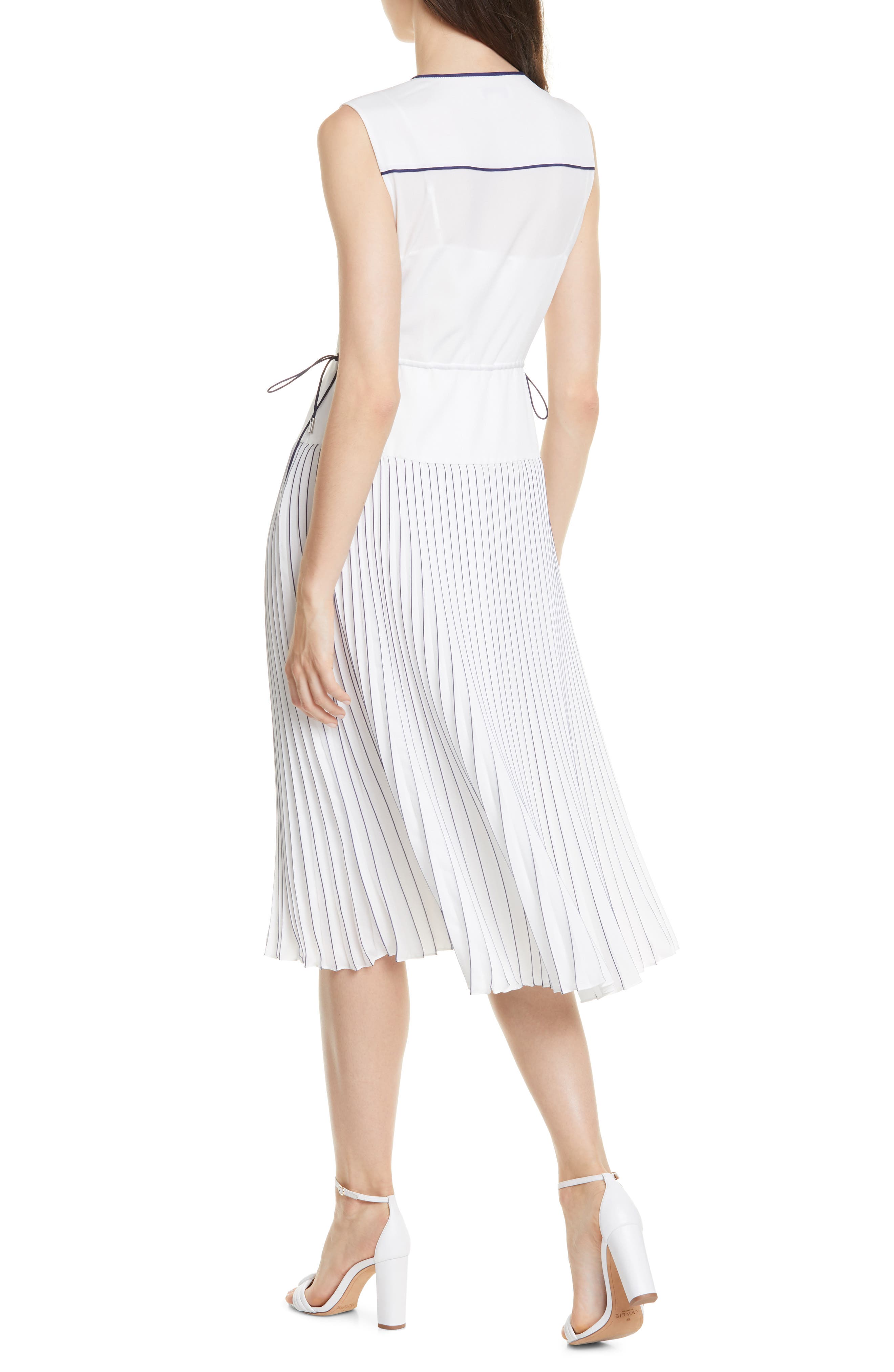 club monaco pleated dress