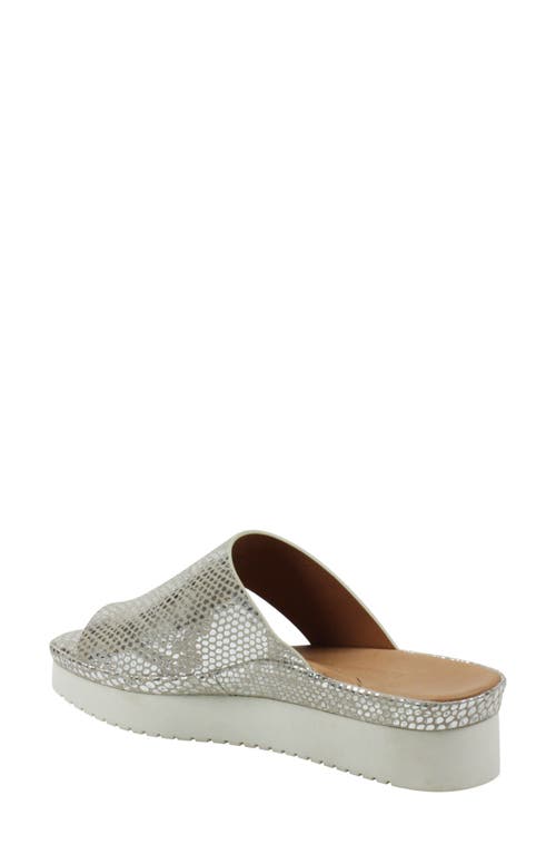 Shop L'amour Des Pieds Ahlina Platform Sandal In Silver/gold