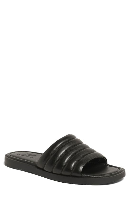 Shop Anthony Veer Key West Leather Slide Sandal In Black