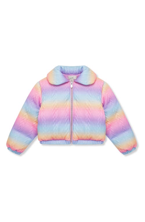 Peek Aren'T You Curious Kids' Rainbow Ombré Quilted Jacket in Multi 