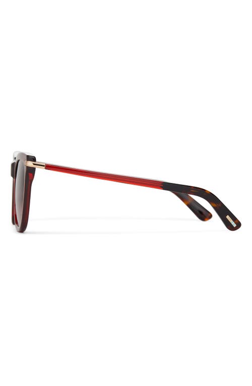 Toms Victoria 53mm Square Sunglasses In Rosewood Crystal/shiny Gold