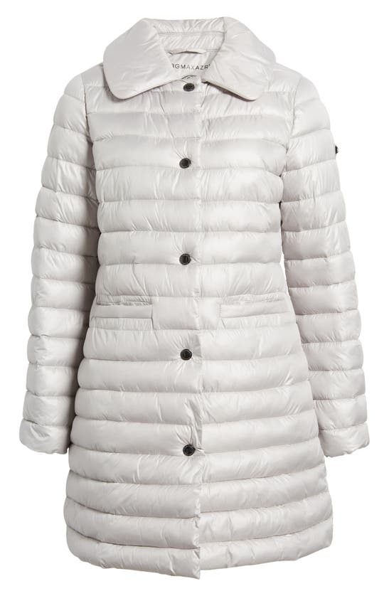 Shop Bcbgmaxazria Paneled Water Resistant Snap Front Walking Puffer Coat In Ice