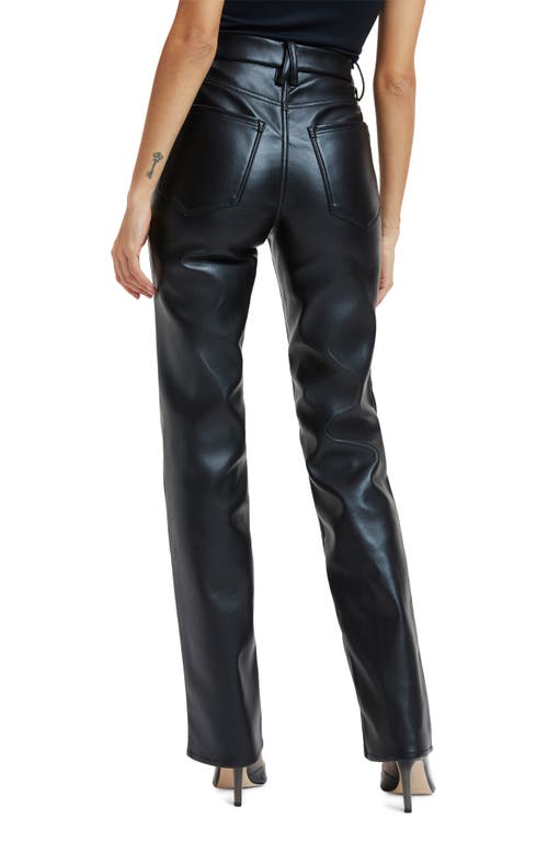 Good American Better Than Leather Faux Leather Good Icon Pants In Black001