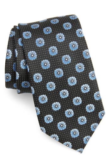 Savile Row Co Whittaker Medallion Tie In Black