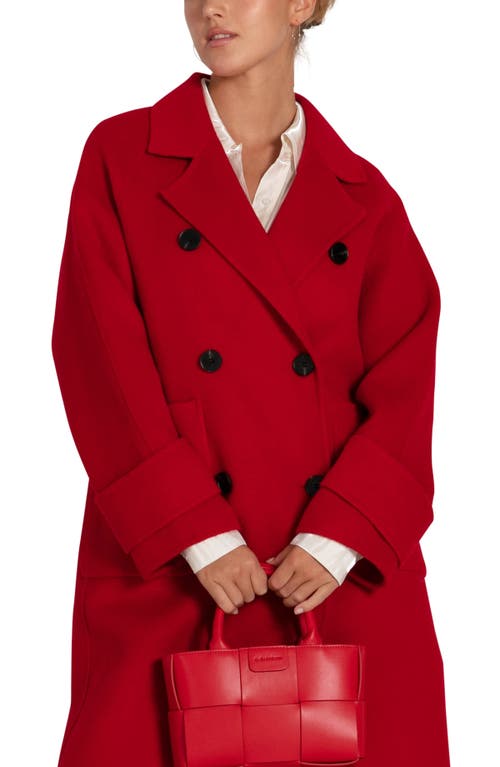 Shop Belle & Bloom Rumour Has It Oversized Wool Blend Coat In Red