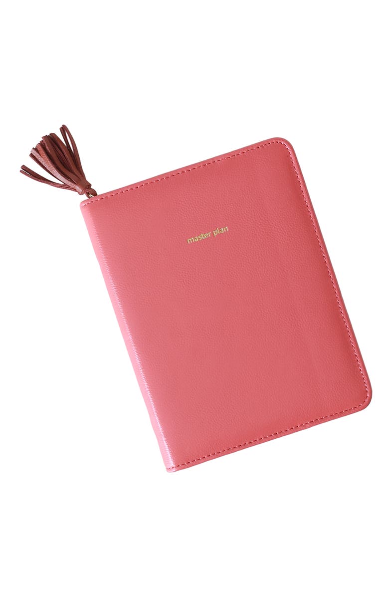 ANTHROPOLOGIE HOME Anthropologie Anglophile Zip-Around Leather Journal, Alternate, color, RED