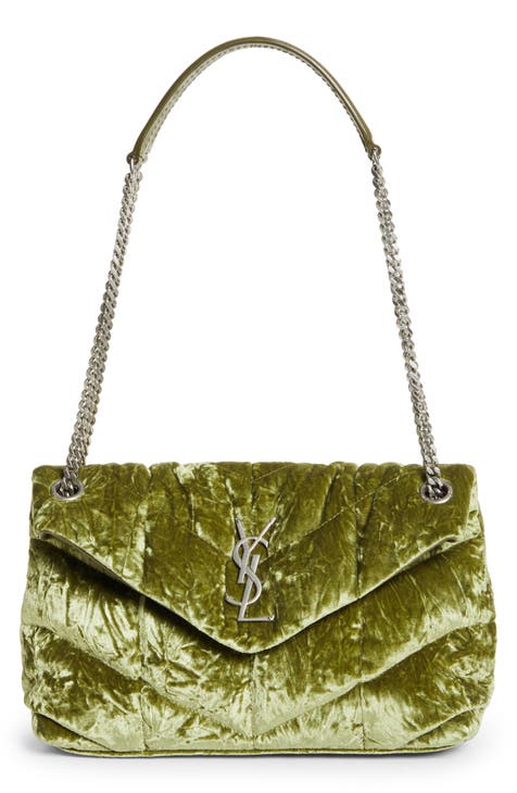 Green velvet hot sale ysl bag