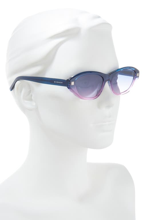 Shop Givenchy Gv Day Cat Eye Sunglasses In Blue/other/gradient Blue