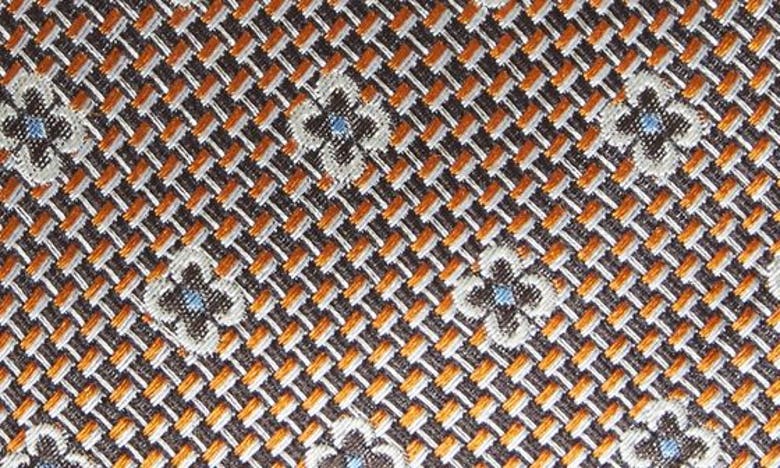 Shop Zegna Ties Paglie Floral Mulberry Silk Tie In Orange