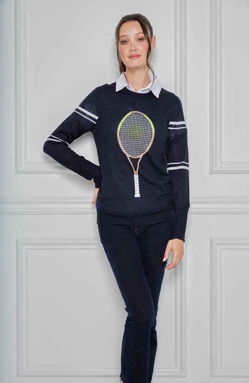 Shop L'etoile Sport Racquet Sweater In Navy