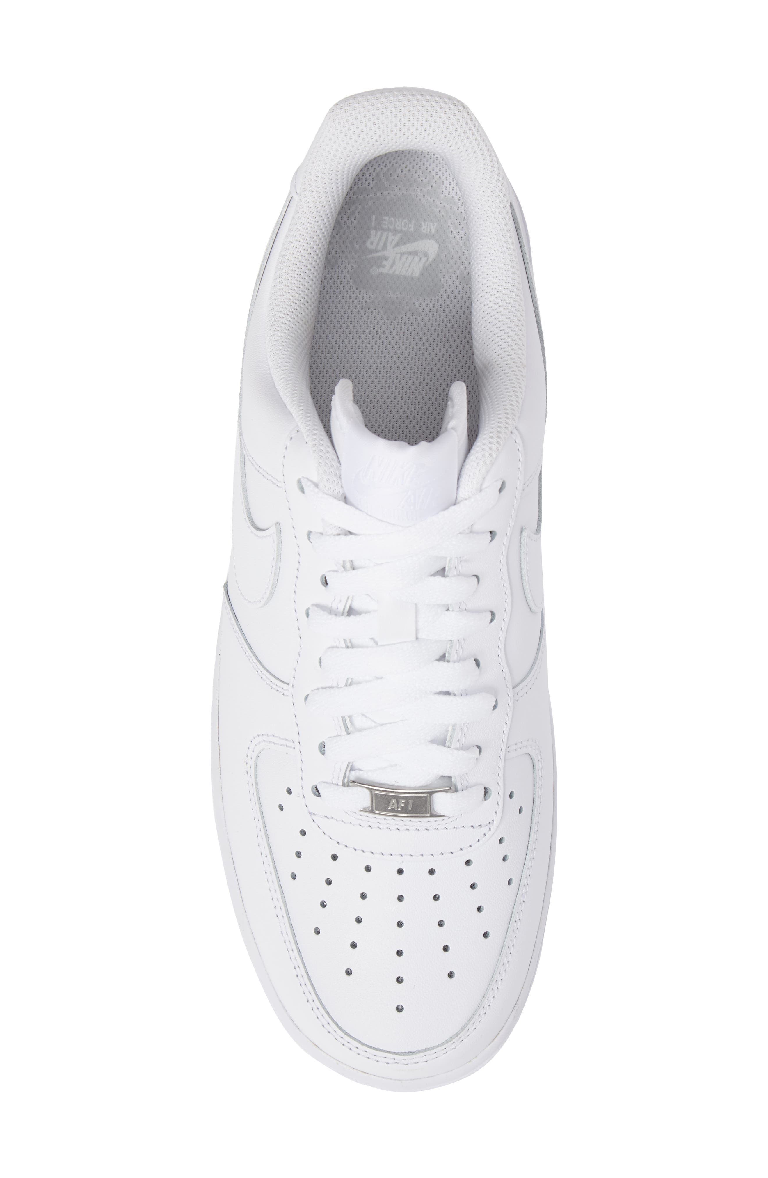 Nike Men's Air Force 1 Low Casual Shoes (Limited Sizes Available) in White/White Size 18.0 | Leather