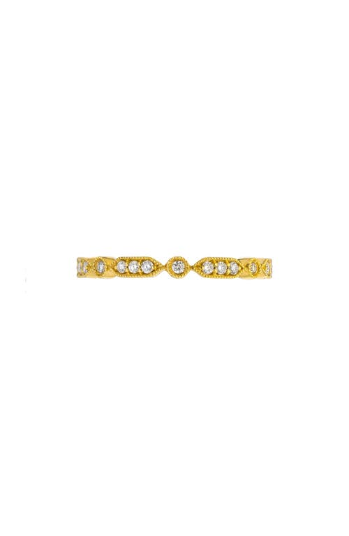 Sethi Couture Deco Mini Diamond Band Ring in Yellow at Nordstrom, Size 7