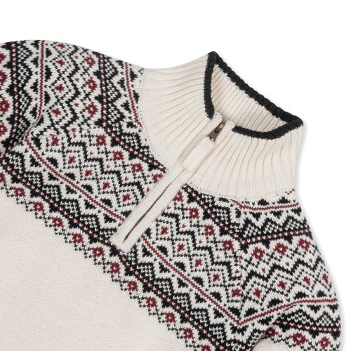 Shop Hope & Henry Boys' Organic Half Zip Ski Sweater, Kids In Ivory City Fair Isle