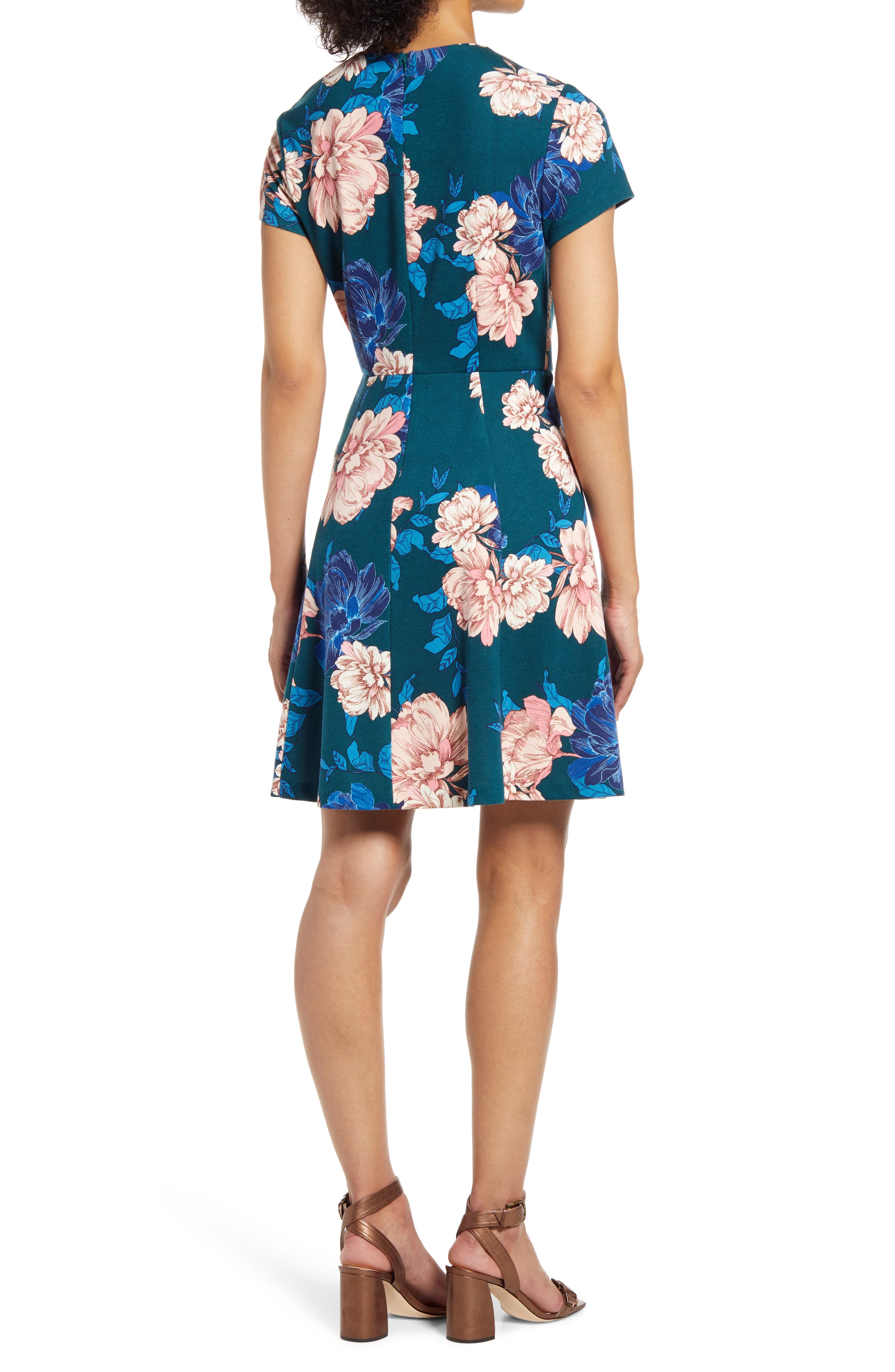 cap sleeve jewel neck sheath dress eliza j