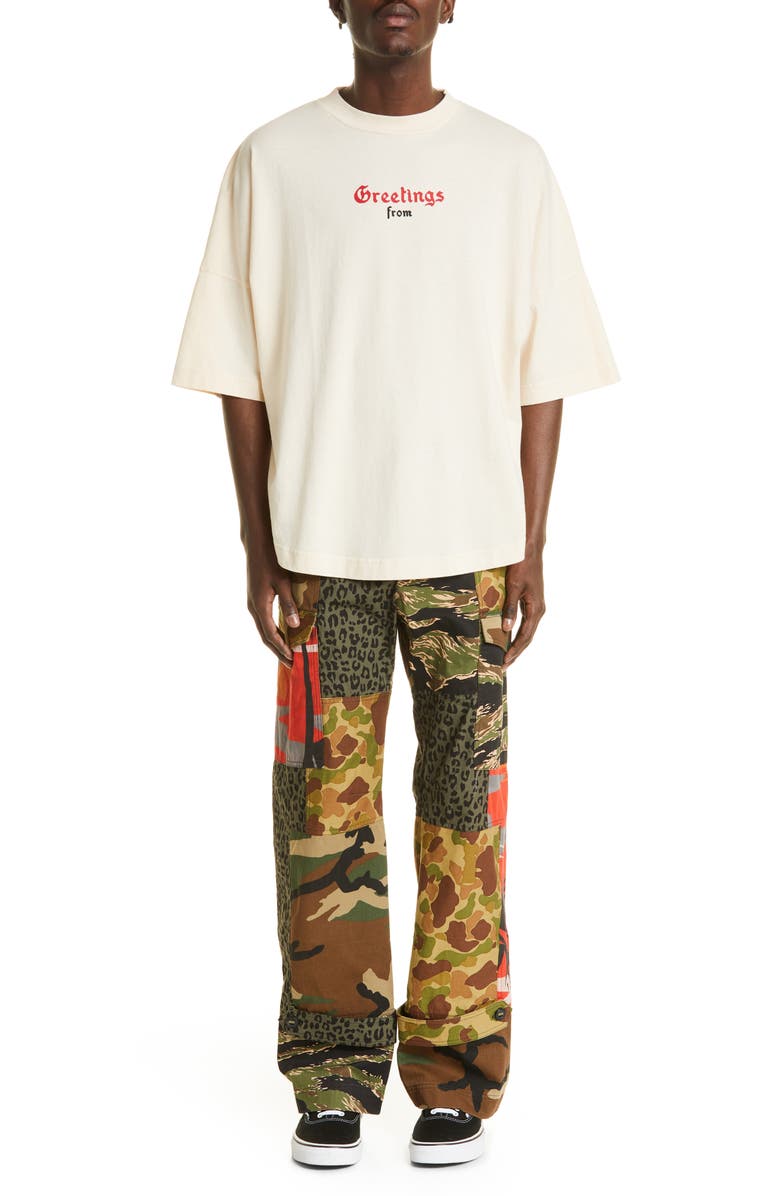 Palm Angels Mixed Print Cargo Pants, Alternate, color, 