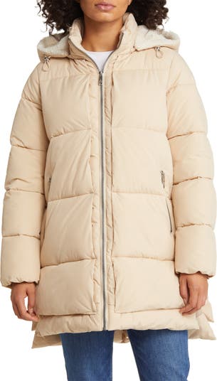 Sam Edelman Puffer Jacket with Removable Faux Shearling Trim