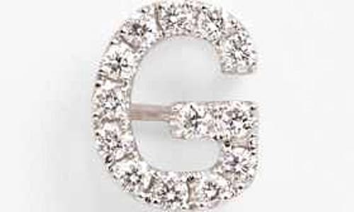 Bony Levy Single Initial Earring In White Gold/g