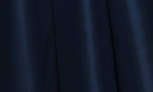 Dessy Collection Sleeveless Satin Gown In Midnight