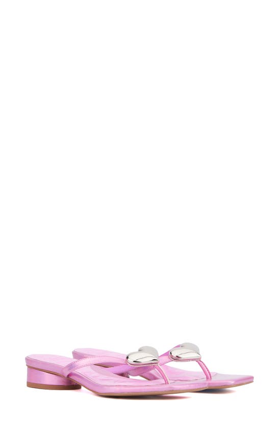 Olivia Miller Love Buzz Sandal In Neon Pink