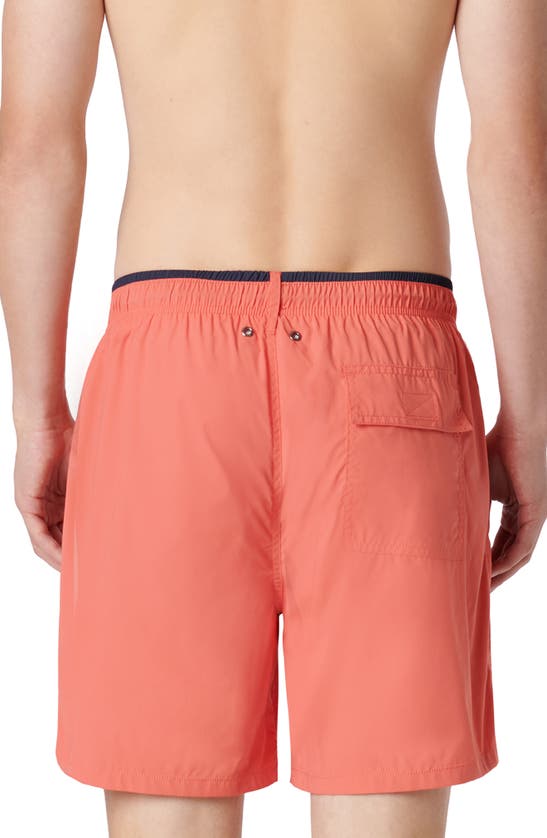 Shop Bugatchi Quinn Swim Trunks In Coral