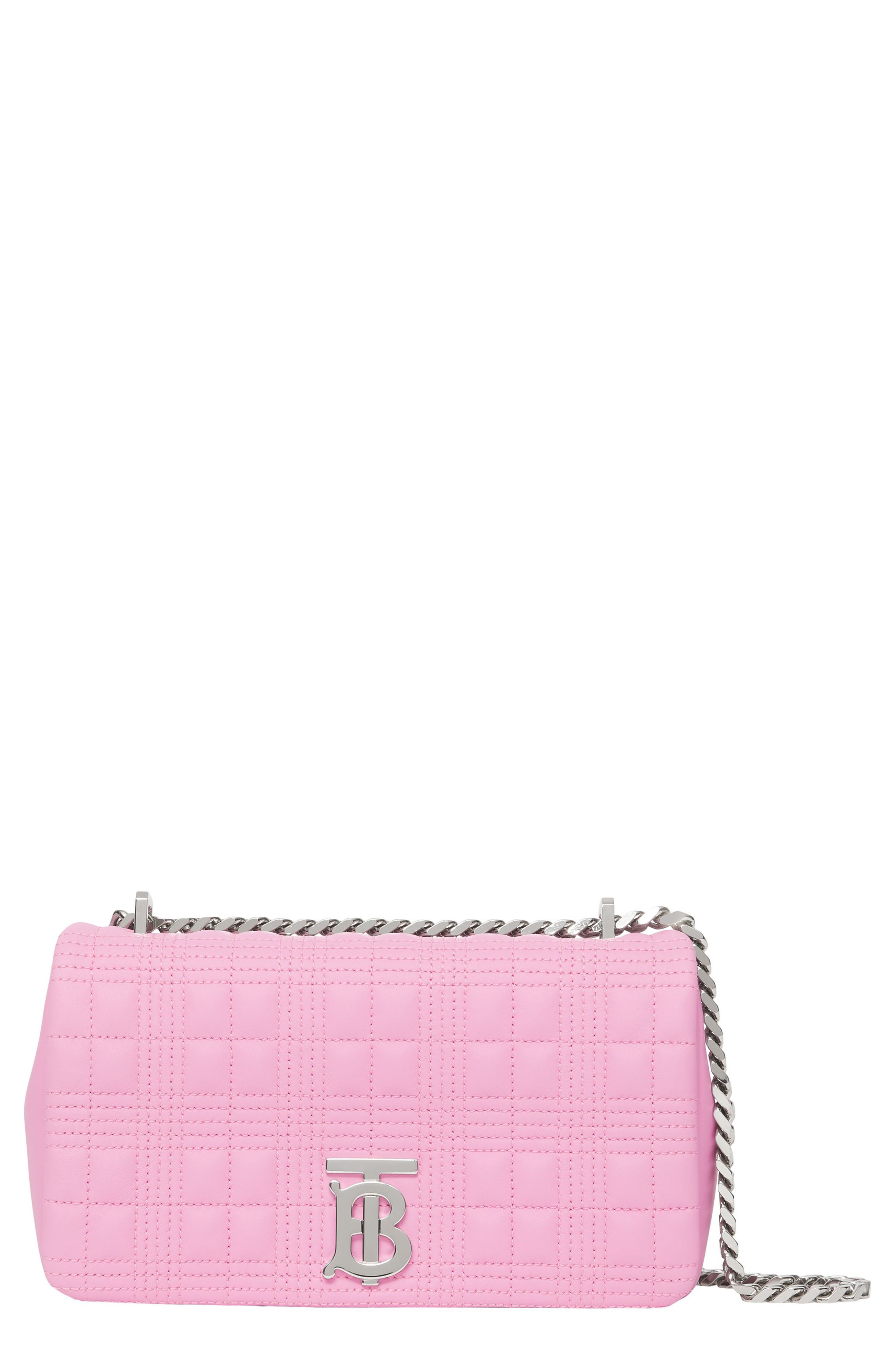 Burberry Small Lola Quilted Leather Shoulder Bag in Primrose Pink at Nordstrom