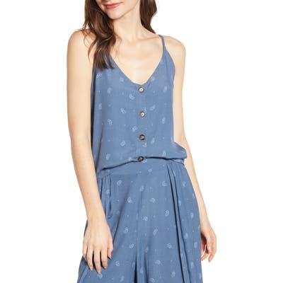 Bishop + Young Button Front Camisole, Blue