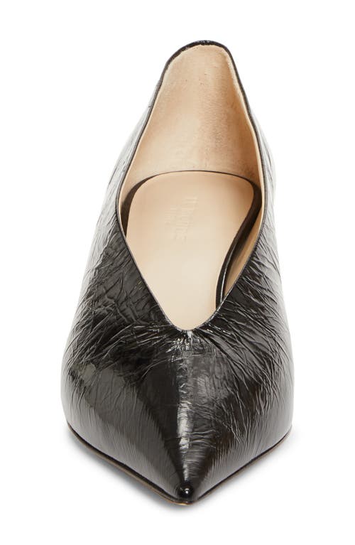 Le Monde Beryl Le Monde Béryl Pointed Toe Pumps With Crocodile Textured Finish In Black
