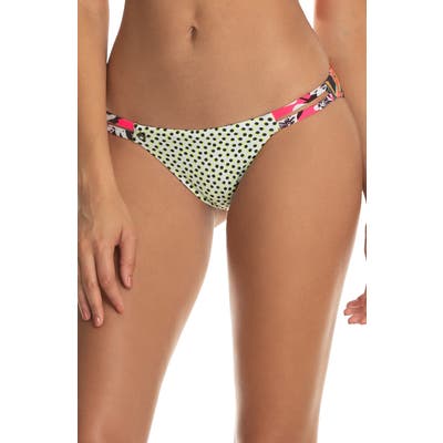 Maaji Festival Reversible Split Strap Bikini Bottoms, Black