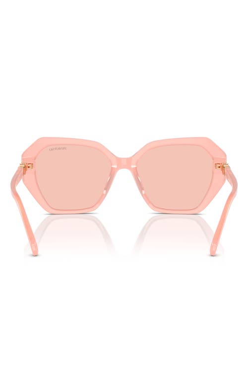 Shop Swarovski 57mm Constella Oval Sunglasses In Pink