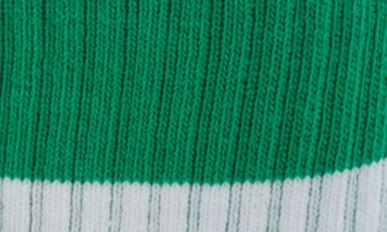 Shop Sporty And Rich Stripe Logo Crew Socks In Verde