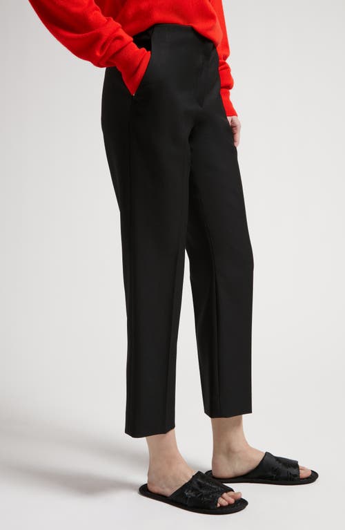 Shop The Row Etoile Crop Wool Straight Leg Pants In Black