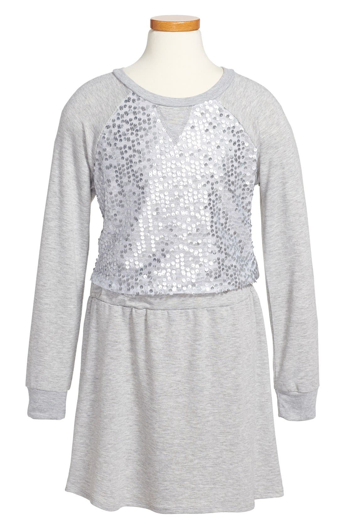 Ten Sixty Sherman Sequin Sweatshirt Dress (Big Girls) Nordstrom