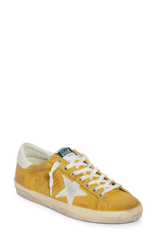 Golden Goose Super-star Low Top Sneaker In Honey/white