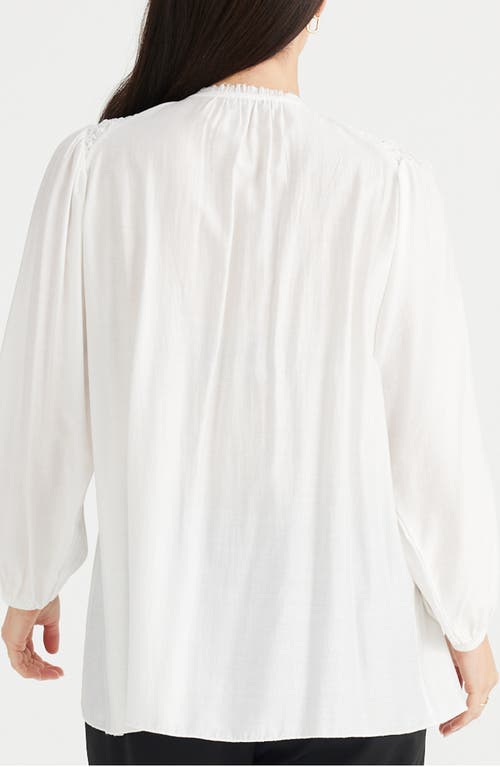 Shop Brave + True Brave+true Picadilly Long Sleeve Top In White