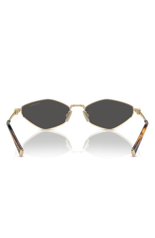 Miu Miu 56mm Irregular Sunglasses In Pale Gold
