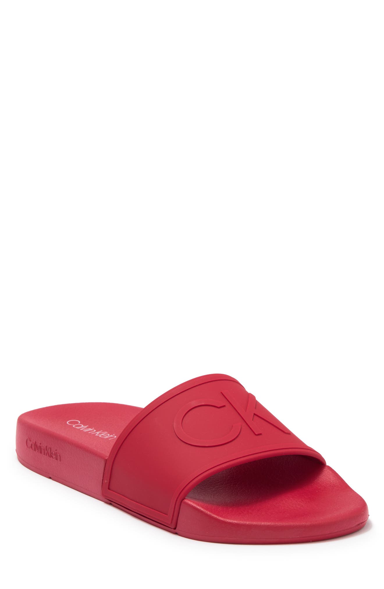 calvin klein red slides