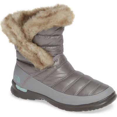 The North Face Microbaffle Waterproof Thermoball Insulated Winter Boot, Grey