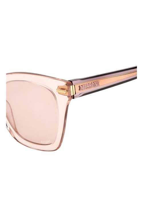 Missoni 51mm Transparent Cat Eye Sunglasses In Beige