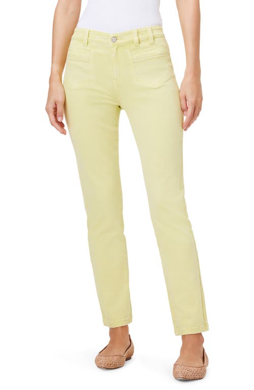 NIC+ZOE Patch Pocket Straight Leg Jeans in Citrus