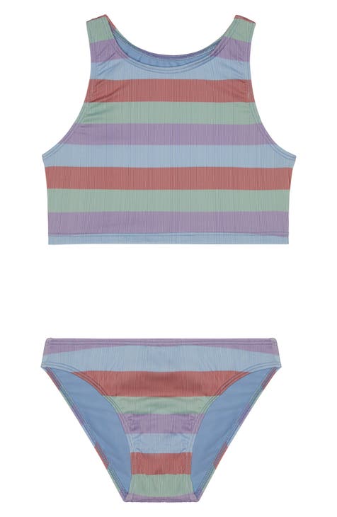 Kids' Stripe Two-Piece Swimsuit (Big Kid)
